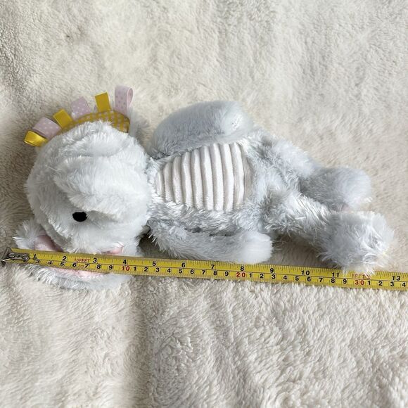 Make Believe Ideas Gray Elephant Lovey Rattle Crinkle 12” Plush Stuffed Sensory - Picture 5 of 5
